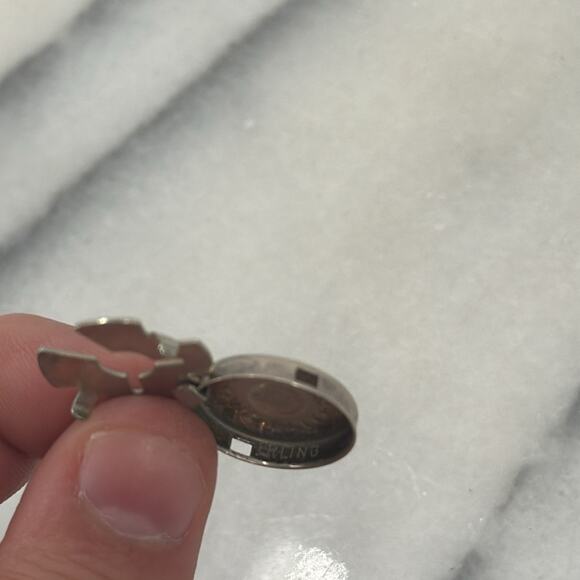 Vintage Sterling silver Navajo purple turquoise button covers - Picture 3 of 5